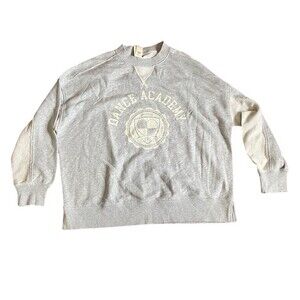Aerie Sweatshirt Womens Small Heather Gray Dance Academy Graphic